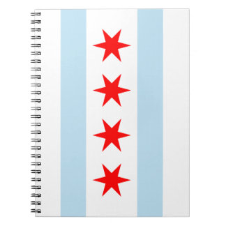Chicago Flagga Spiral Notebook Anteckningsbok