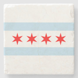 Chicago Flagga Stone Underlägg