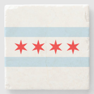 Chicago Flagga Stone Underlägg