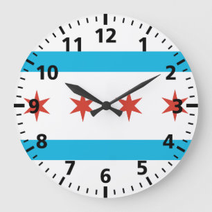 Chicago flagga stor klocka