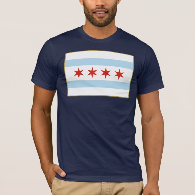 Chicago flagga t-shirt (Framsida)