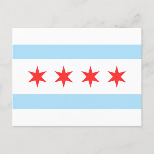 Chicago flagga vykort