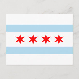 Chicago Flagga Vykort