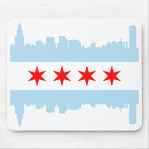 Chicago flaggahorisont musmatta