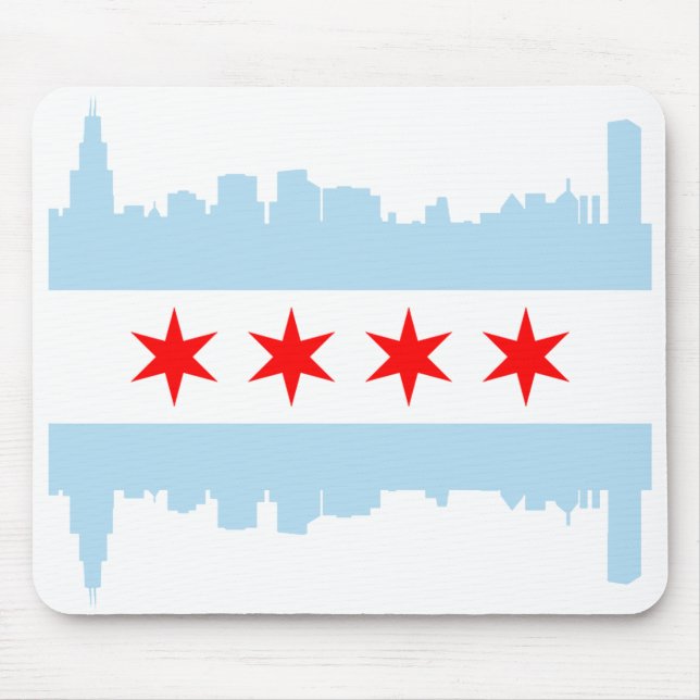Chicago flaggahorisont musmatta (Framsidan)