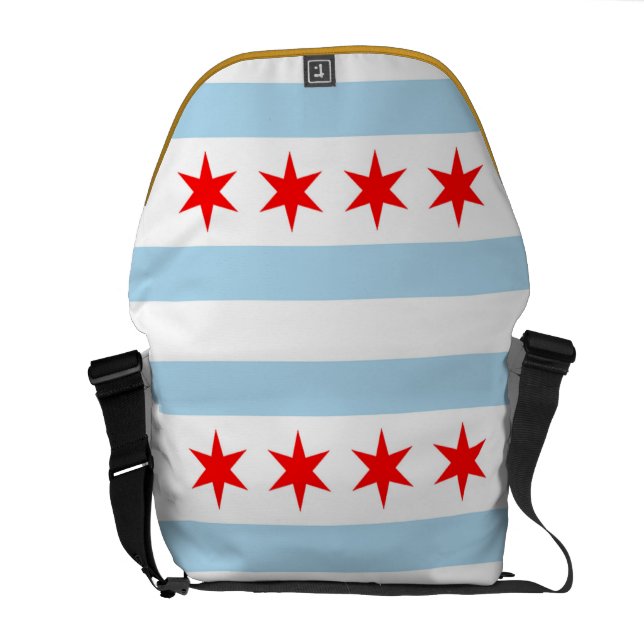 Chicago flaggamessenger bag kurir väska (Öppen Baksida)