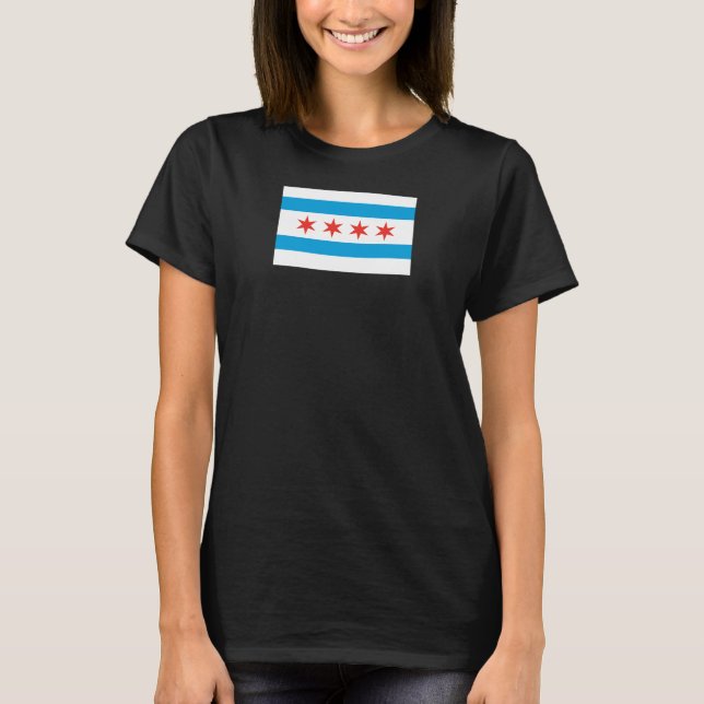 Chicago flaggat-skjorta t-shirt (Framsida)