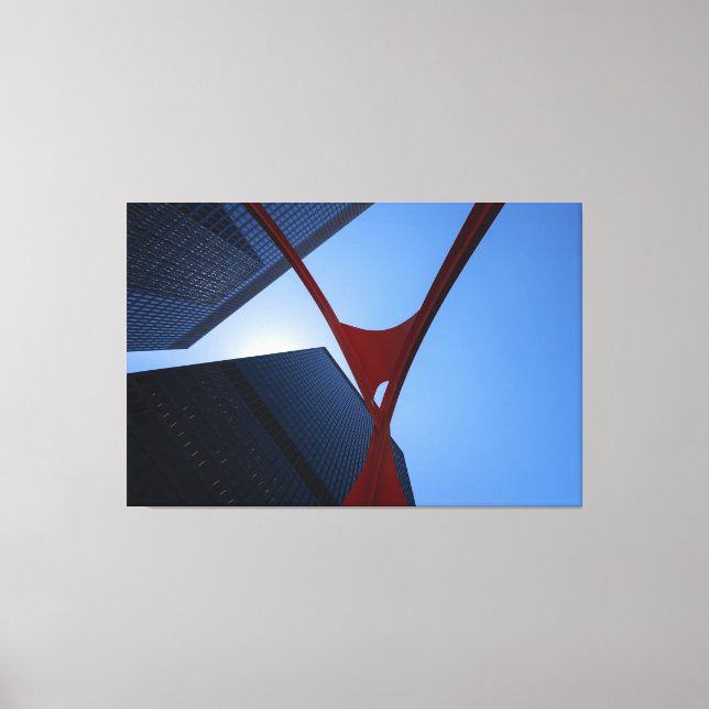 Chicago Flamingo Canvastryck (Framsida)