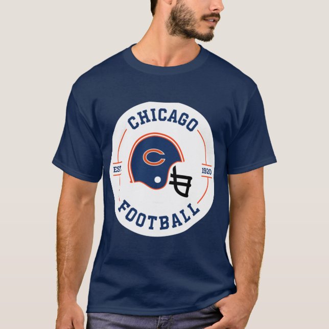 Chicago Football-märke T Shirt (Framsida)