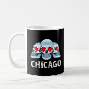 Chicago för manar Chicago Flagga Artwork med Döska Kaffemugg