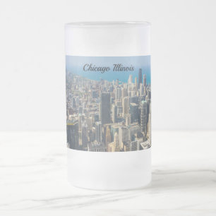 Chicago från Above Frosted Mugg