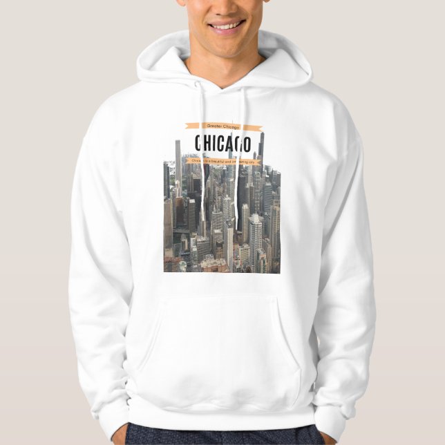 Chicago from Abov Hoodie (Framsida)