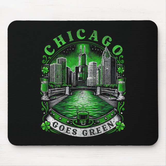 Chicago går grönt St Patricks Day  Musmatta (Framsidan)
