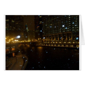 Chicago går längs Michigan Ave. Hälsningskort