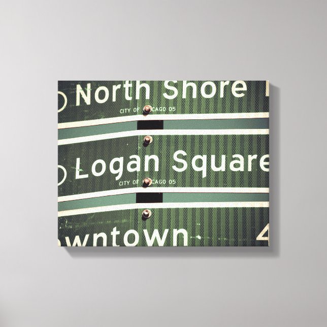Chicago-gatuskylt Canvastryck (Framsida)