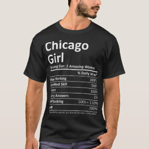 CHICAGO GIRL IL ILLINOIS Funny City Roots USA T Shirt