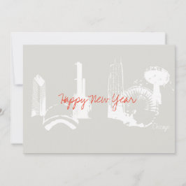 Chicago Gott nytt år Greeting-kort Julkort