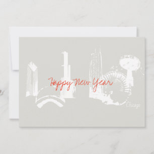 Chicago Gott nytt år Greeting-kort Julkort