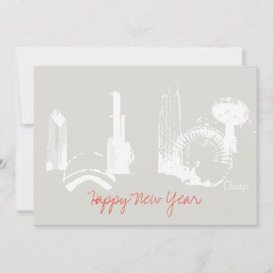Chicago Gott nytt år Greeting-kort Julkort
