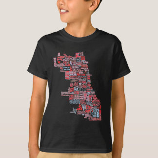 Chicago grannskapkarta t shirt