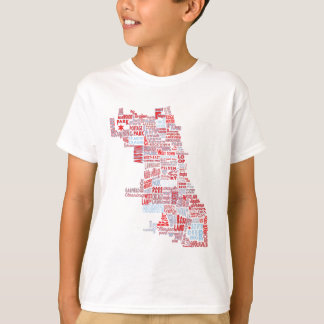 Chicago grannskapkarta t-shirt