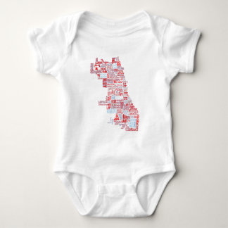 Chicago grannskapkarta tee shirt