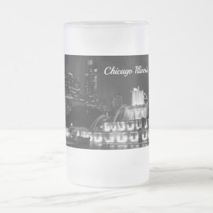 Chicago Grant Park Grayscale Frosted Mugg