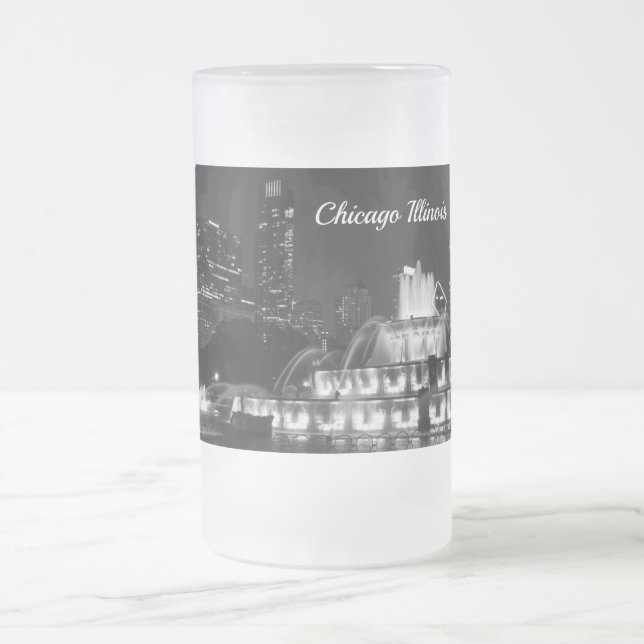 Chicago Grant Park Grayscale Frosted Mugg (Center)