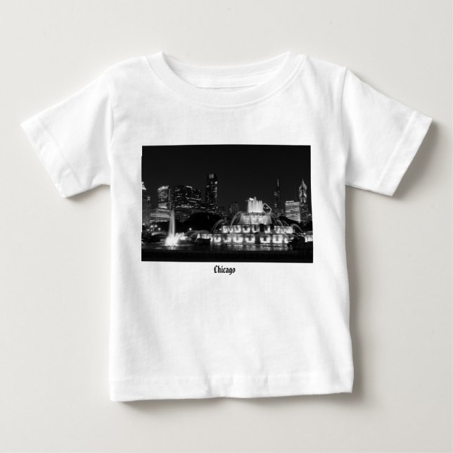 Chicago Grant Park Grayscale T Shirt (Framsida)