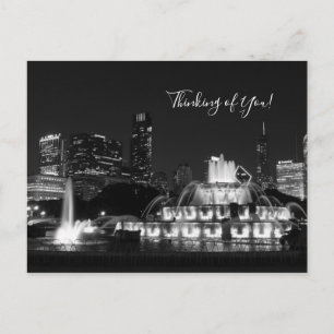 Chicago Grant Park Grayscale Thinking of You Vykort