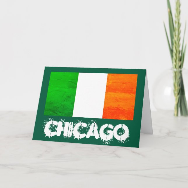 Chicago Green Spirit - Irländsk firande Tack Kort (Framsida)