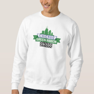 Chicago Grönt Ribbon Taxi Logotyp - Fläkt Art Lång Ärmad Tröja