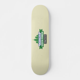 Chicago Grönt Ribbon Taxi Logotyp - Fläkt Art Mini Skateboard Bräda 18,5 Cm