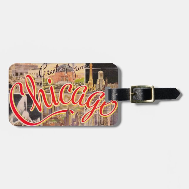 Chicago Hälsning  Bagagebricka (Horisontell Framsida)
