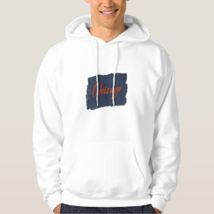 Chicago Handskriftlig Typografi Hoodie