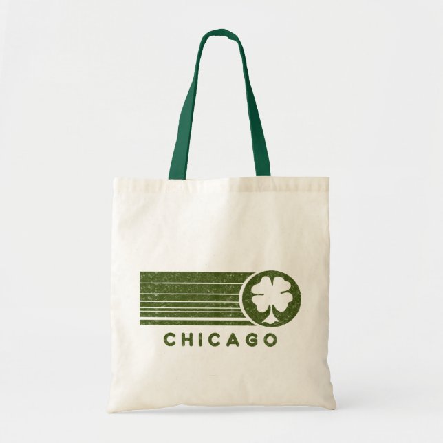 Chicago hänger lös den irländska fyrklövra totot tygkasse (Framsidan)