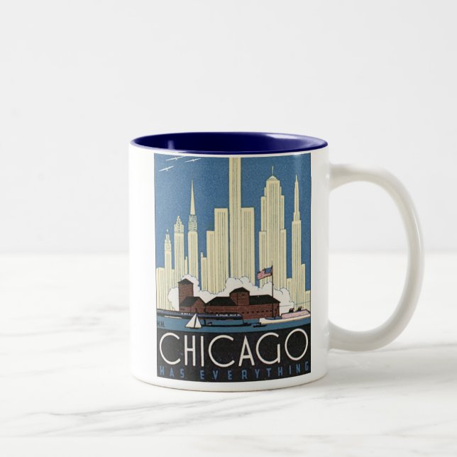 Chicago har allt Två-Tonad mugg (Höger)