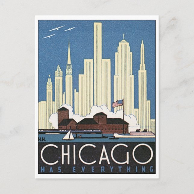 Chicago har allt vykort (Framsida)