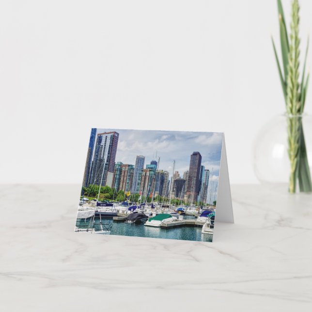 Chicago Harbour Greeting Card Kort (Framsida)