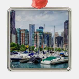 Chicago Harbour Julgransprydnad Metall
