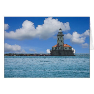 Chicago Harbour Lighthouse Painterly OBS Kort