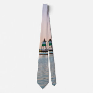 Chicago Harbour Southeast Lighthouse Neck Tie Slips