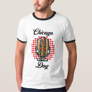 Chicago Hett hund Retro Pop Art T Shirt