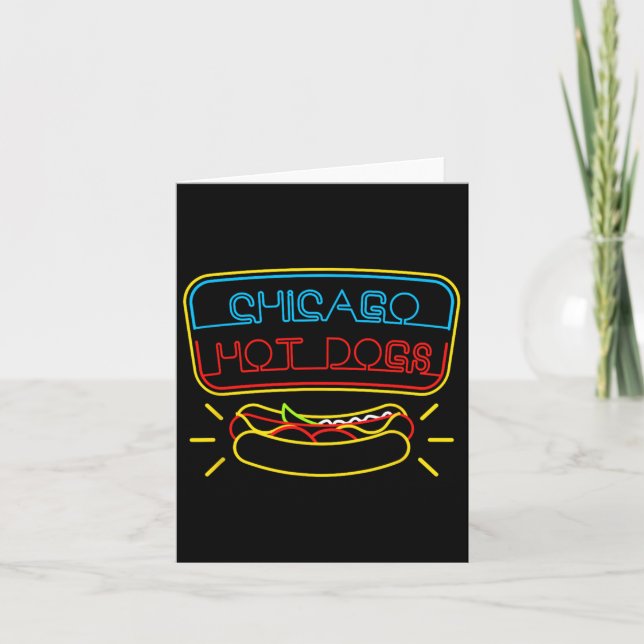 Chicago Hett Hundar och BBQ-villkor Kort (Framsida)