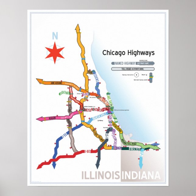 Chicago Highways Poster (Framsidan)