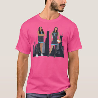 Chicago Himmel Skyscrapers Kamilla Cardoso och Ang T Shirt