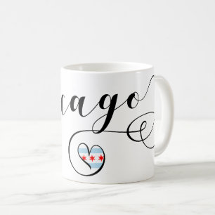 Chicago hjärtamugg, Illinois Kaffemugg