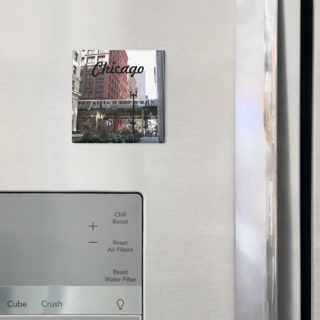 Chicago höjde tågfotoet magnet (In Situ (Fridge))