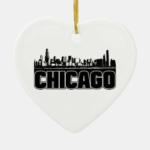 Chicago horisont julgransprydnad keramik