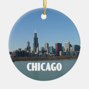 Chicago horisont julgransprydnad keramik